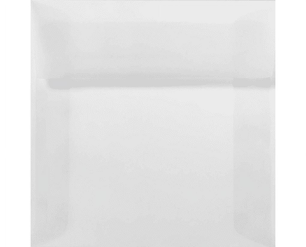LUXPaper Square Peel & Press Invitation Envelopes, 5 1/2 x 5 1/2, Clear Translucent, 50 Pack