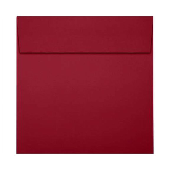 LUXPaper Square Peel & Press Invitation Envelopes, 5 1/2 x 5 1/2, Garnet Red, 1000 Pack