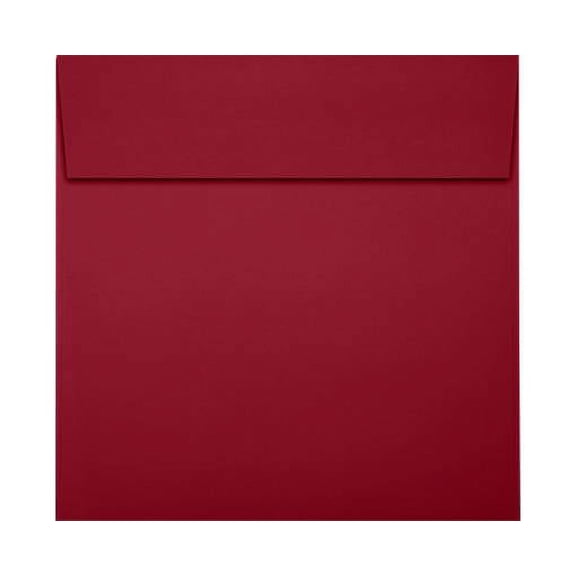 LUXPaper Square Peel & Press Invitation Envelopes, 5 1/2 x 5 1/2, Garnet Red, 250 Pack