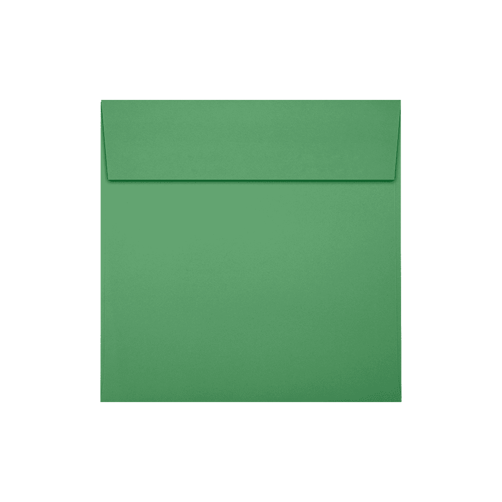 LUXPaper Square Peel & Press Invitation Envelopes, 5 1/2 x 5 1/2, Holiday Green, 1000 Pack