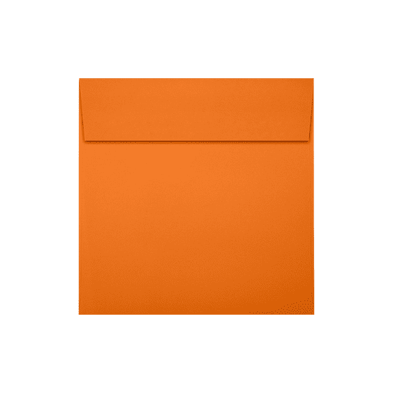 LUXPaper Square Peel & Press Invitation Envelopes, 5 1/2 x 5 1/2, Mandarin Orange, 1000 Pack