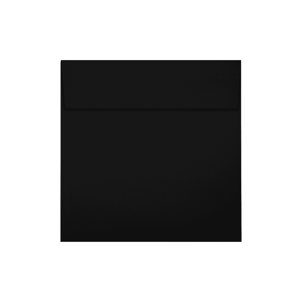 LUXPaper Square Peel & Press Invitation Envelopes, 5 1/2 x 5 1/2, Midnight Black, 50 Pack