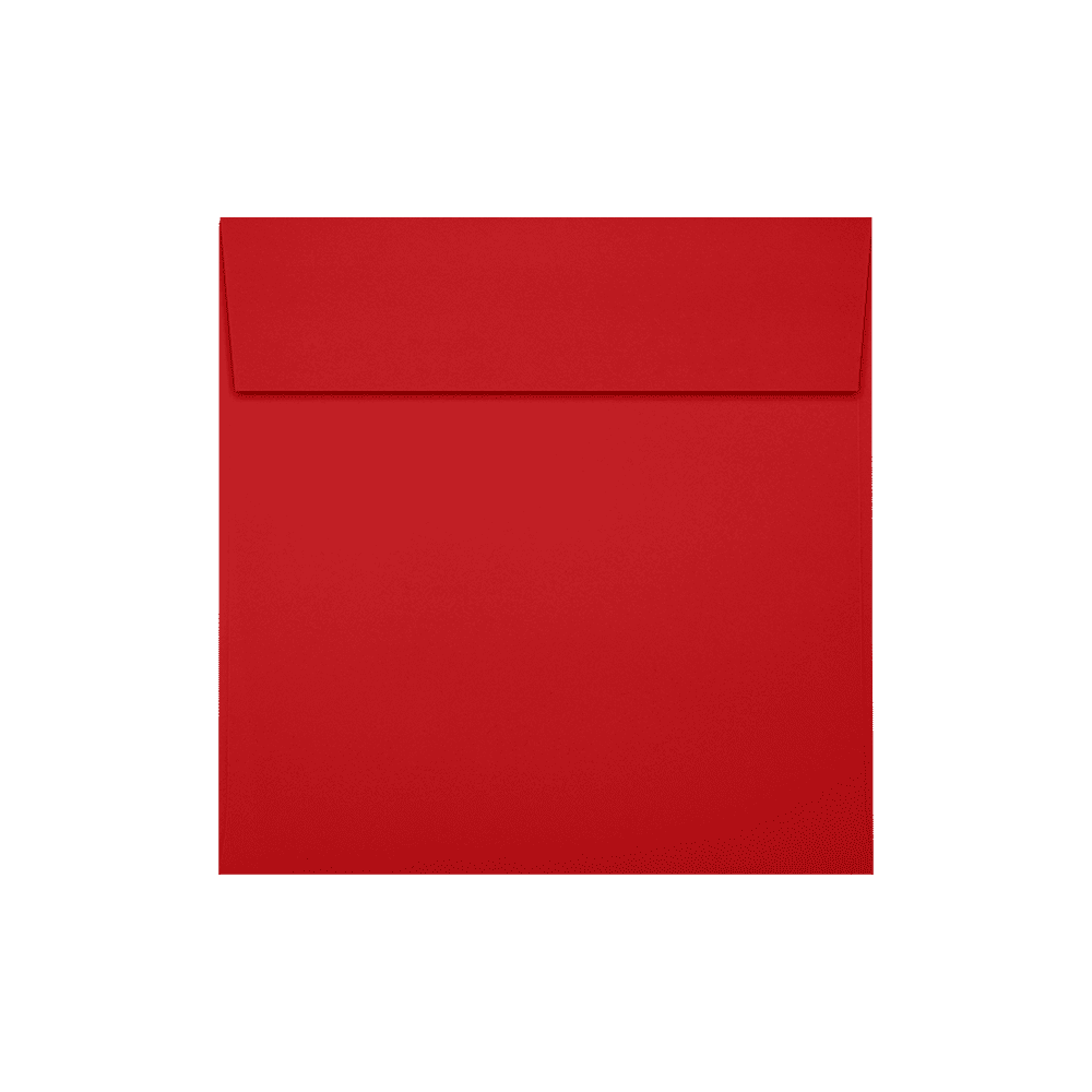 LUXPaper Square Peel & Press Invitation Envelopes, 5 1/2 x 5 1/2, Ruby Red, 1000 Pack