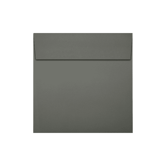 LUXPaper Square Peel & Press Invitation Envelopes, 5 1/2 x 5 1/2, Smoke Gray, 250 Pack