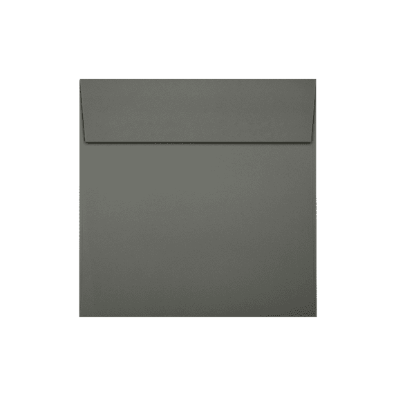 LUXPaper Square Peel & Press Invitation Envelopes, 5 1/2 x 5 1/2, Smoke Gray, 50 Pack
