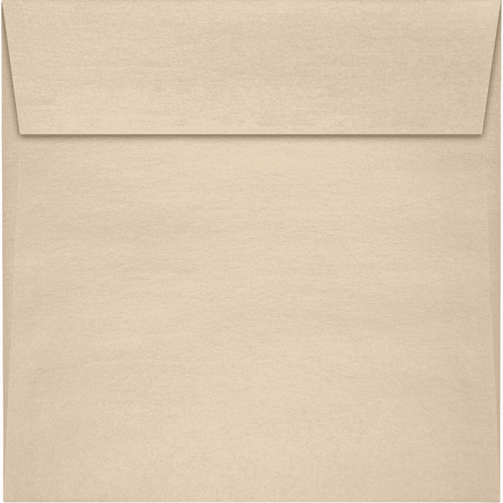 LUXPaper Square Peel & Press Invitation Envelopes, 5 1/2 x 5 1/2, Taupe Metallic, 250 Pack
