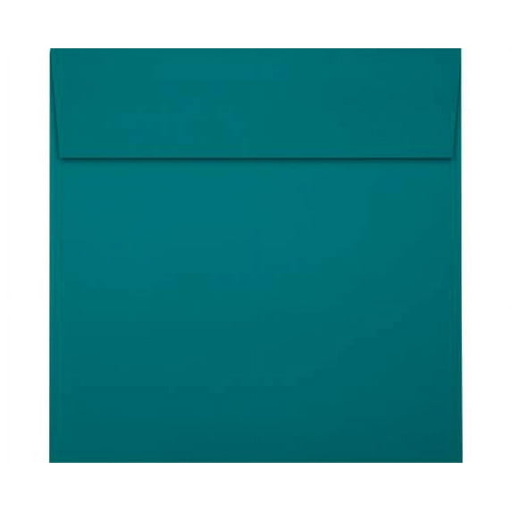 LUXPaper Square Peel & Press Invitation Envelopes, 5 1/2 x 5 1/2, Teal Blue, 250 Pack