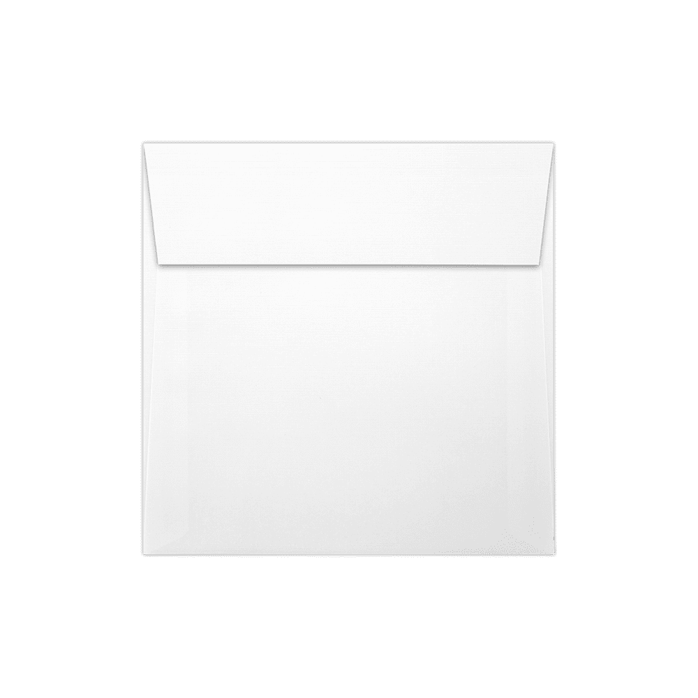 LUXPaper Square Peel & Press Invitation Envelopes, 5 1/2 x 5 1/2, White Linen, 50 Pack