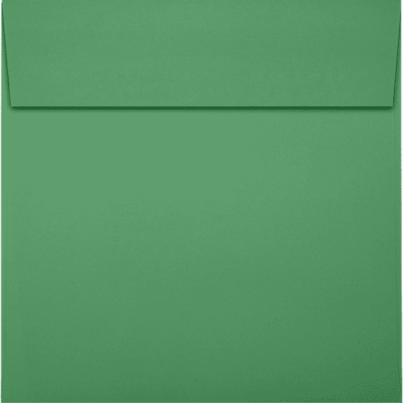 LUXPaper Square Peel & Press Invitation Envelopes, 6 x 6, 80 lb. Holiday Green, 1000 Pack
