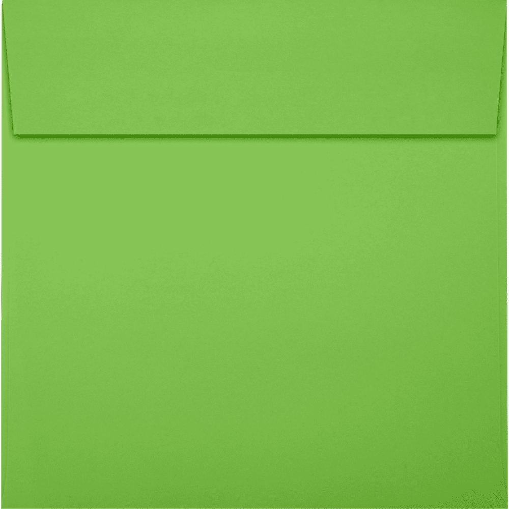 LUXPaper Square Peel & Press Invitation Envelopes, 6 x 6, 80 lb. Limelight Green, 1000 Pack