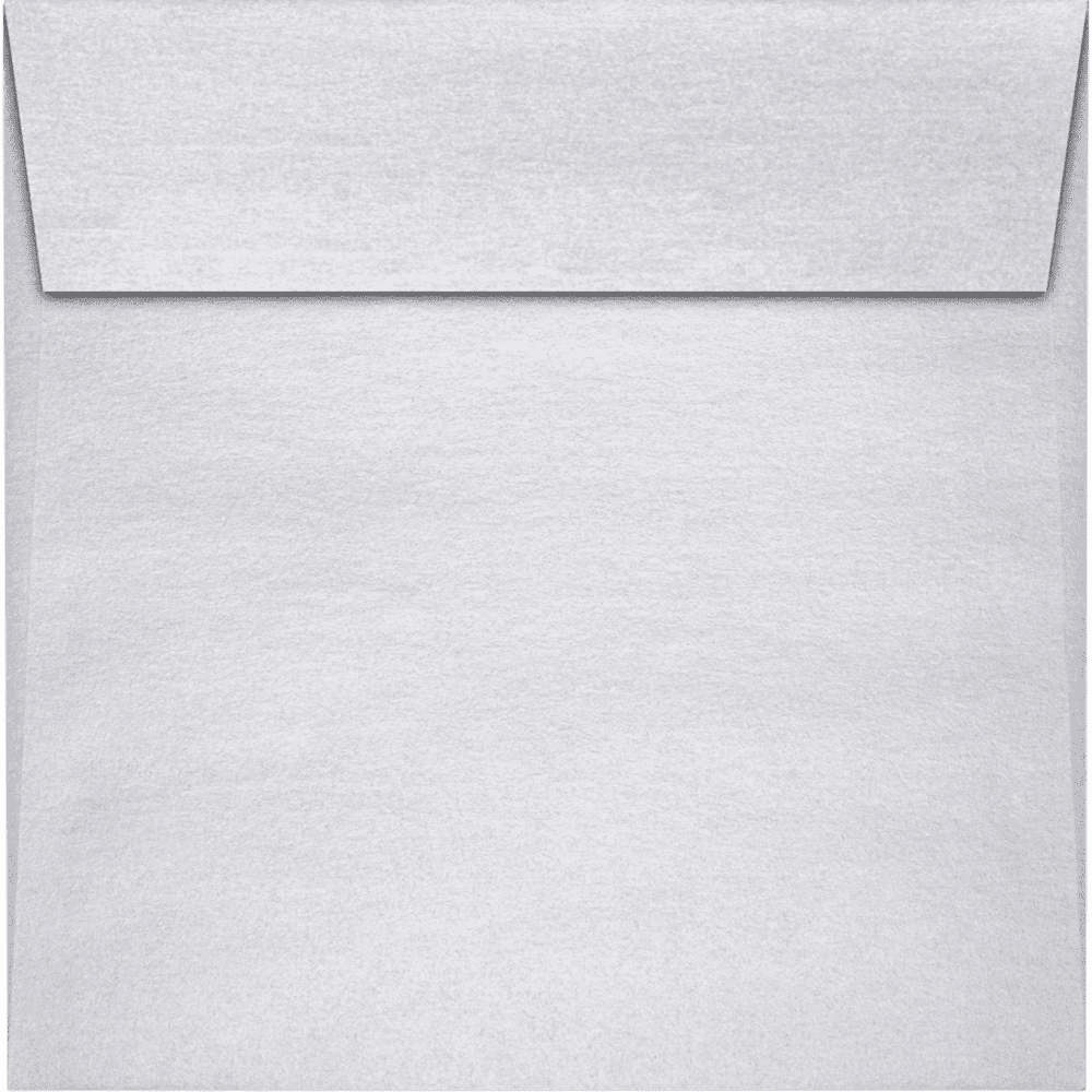 LUXPaper Square Peel & Press Invitation Envelopes, 6 x 6, 80 lb. Silver Metallic, 1000 Pack