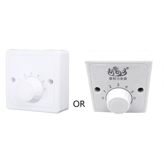 LUXRISEON 220V Ceiling Fan Speed Control Switch Wall Button Dimmer Switch Five Speeds