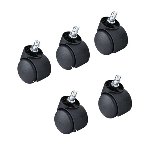 LUXRISEON 5Pieces Shock Absorbing Quiet Wheels Assembly Steering Caster Plastic Wheels