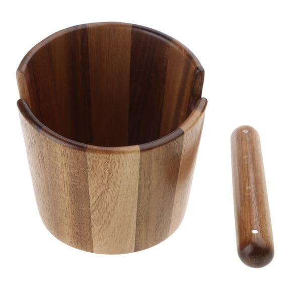 LUXRISEON Coffee Knock Box Anti Slip Coffee Grind Dump Bin With Detachable Knock Bar Residue Box Coffee Tools Cafe Accessories Box