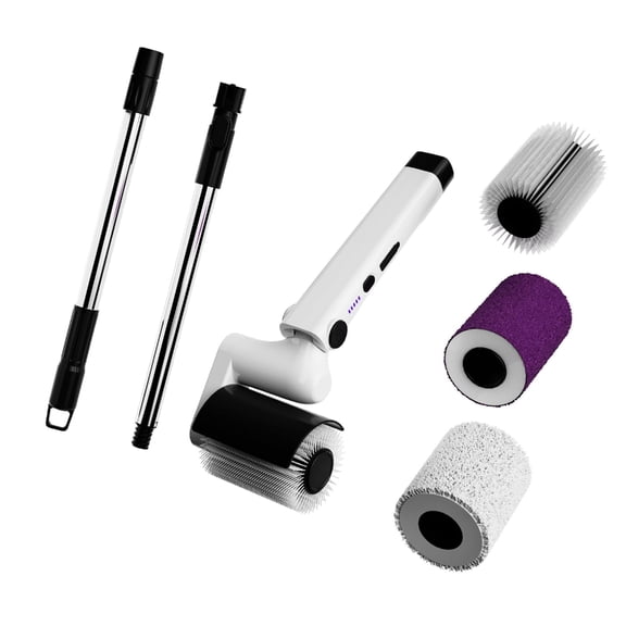 LUXRISEON Corner Modifiable Rechargeable Electric Brush for Bathroom Grout and Tile Cleaning