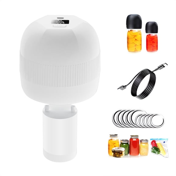 LUXRISEON Multi Purpose Kitchen Sealing Device for Food Preservation Wide and Regular Mouth Mason Vacuum Jar Sealer Accessory