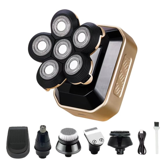 LUXRISEON Rechargeable Hair Trimmer Shaver Set Men 6 Floating Razors Hair Trimmer