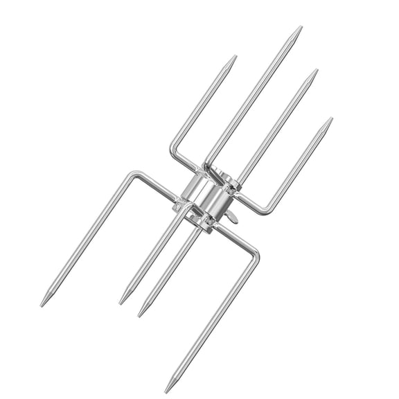 LUXRISEON Stainless Steel Grill Fork with Ergonomic Handle for Even Heat Distribution