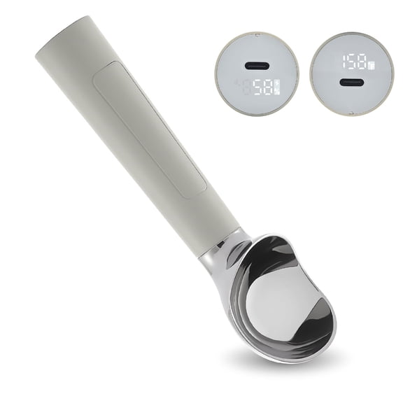 LUXRISEON Warm Ice Cream Spoon Effortless Scooping Electric Warming Spoon Perfect for Seniors Kids Nonslip Grip Dishwasher Safe