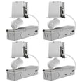 thumbnail image 1 of LUXRITE 1-Head Adjustable Recessed LED Light, 5CCT, 3W, 200LM, 355 Rotation & 80 Tilt, Dimmable, IC Rated, ETL 4 Pack, 1 of 7