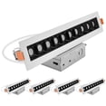 thumbnail image 1 of LUXRITE 10-Head Canless LED Recessed Linear Downlight, Multilight, 5CCT, CRI90, 18W 1200LM 45 Beam 120V Dimmable 4 Pack, 1 of 7