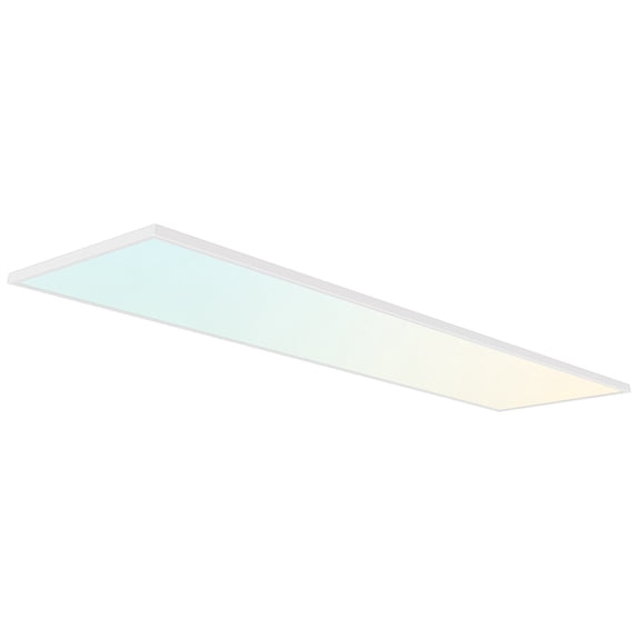 LUXRITE 1x4 Slim Surface Mount Panel Light 5CCT Dimmable 3300/4400/5500 Lumens 30/40/50W Edge Lit Damp Rated ETL
