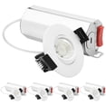 thumbnail image 1 of LUXRITE 2" Gimbal LED Recessed Light, 5CCT, 6W, 400LM, Dimmable, CRI90, ETL 4PK, 1 of 7