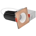 thumbnail image 1 of LUXRITE 2 In. LED Recessed Light, Round White & Square Copper Interchangeable Trim, 5CCT, 1000LM, 15W, CRI80, Dimmable, 1 of 7