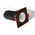 thumbnail image 1 of LUXRITE 2 In. LED Recessed Lighting, Round White & Square Bronze Interchangeable Trim, 5CCT, 1000LM, 15W, CRI80 Dimmable, 1 of 7