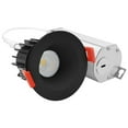 thumbnail image 1 of LUXRITE 2" LED Recessed light Interchangeable Black Trim, 8W, 600LM, 5CCT, 60, Dimmable, Twist N Lock, CRI90 Wet Rated, 1 of 7