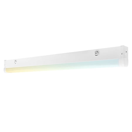 LUXRITE 24 Inch LED Linear Light Fixture, 3CCT Selectable 3500K/4000K/5000K, 15/20/25W Wattage Selectable, 1950-3250 Lumens, Dimmable, 120-277V, Commercial Shop Light, Damp Rated, UL & DLC Listed