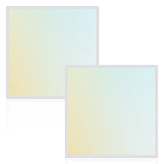 LUXRITE 2x2 FT LED Backlit Panel Light, 3000K-6500K, 20W-40W, 2500-5000LM, Dimmable, Damp Rated, DLC Premium, ETL 2 Pack