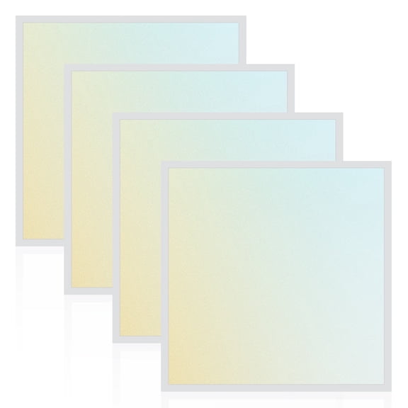 LUXRITE 2x2 FT LED Backlit Panel Light, 3000K-6500K, 20W-40W, 2500-5000LM, Dimmable, Damp Rated, DLC Premium, ETL 4 Pack