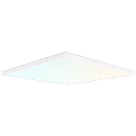 LUXRITE 2x2 Slim Surface Mount Panel Light 5CCT Dimmable 3300/4400/5500 Lumens 30/40/50W Edge Lit Damp Rated ETL