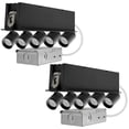 thumbnail image 1 of LUXRITE 5-Head Adjustable Recessed LED Light, 5CCT, 15W, 1000LM, 355 Rotation & 80 Tilt Dimmable IC Rated Black 2 Pack, 1 of 7