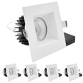 thumbnail image 1 of LUXRITE 5 In. LED Regressed Light with Square White Trim, 22W, 1800LM, 5CCT, 60 Beam, Dimmable, Twist-N-Lock ETL 4 Pack, 1 of 7