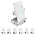 thumbnail image 1 of LUXRITE 5 In. LED Square ECO Backlit Mini Panel Light, 5CCT 2700K-5000K, 1200LM, 13W 100 Beam Dimmable ETL Rated 6 Pack, 1 of 7