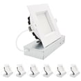 thumbnail image 1 of LUXRITE 5 In. LED Square Regressed Mini Panel Light, 5CCT, 16-26W, Up to 2500LM, Dual Dimmable, 100 Beam, ETL 6 Pack, 1 of 7
