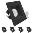 thumbnail image 1 of LUXRITE 6 In. LED Regressed Light with Square Black Trim, 22W, 1800LM, 5CCT, 38 Beam, Dimmable, Twist-N-Lock ETL 4 Pack, 1 of 7