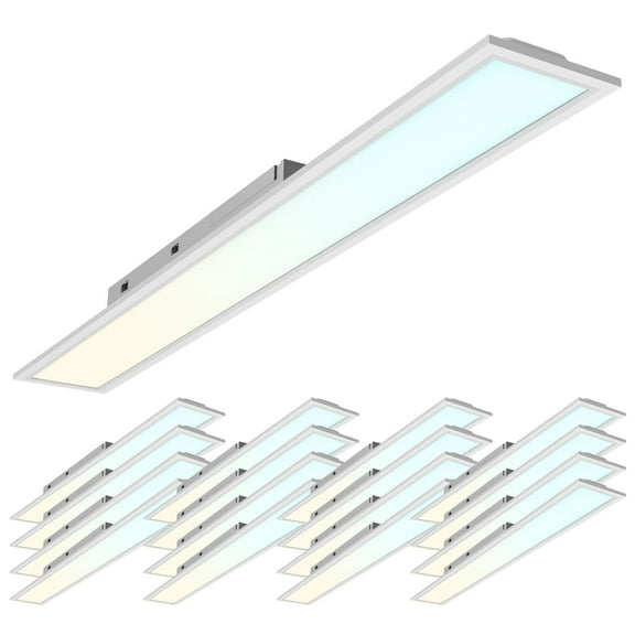 LUXRITE 6x4 FT LED Recessed Panel 18W/28W/40W 4CCT Up to 4400 Lumens Drop Ceiling Lights Dimmable UL Listed 16 Pack