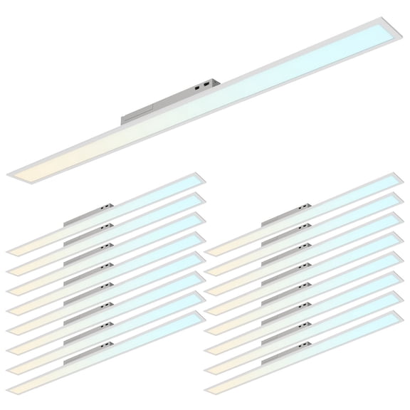 LUXRITE 6x6 FT LED Recessed Panel 40W/50W/60W 4CCT Up to 6600 Lumens Drop Ceiling Lights Dimmable UL Listed 16 Pack