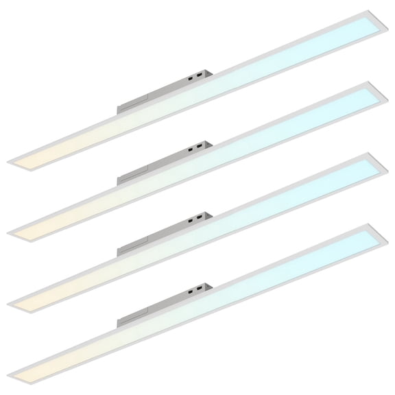 LUXRITE 6x6 FT LED Recessed Panel 40W/50W/60W 4CCT Up to 6600 Lumens Drop Ceiling Lights Dimmable UL Listed 4 Pack