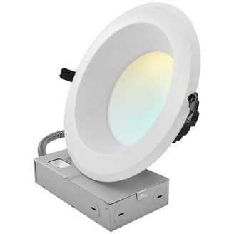 SUNPERIAN 6 Inch Ultra-Thin LED Recessed Light - Dimmable, 5 Color Temp Options, 12W 1000 Lumens, Wet & IC Rated (6 Pack)