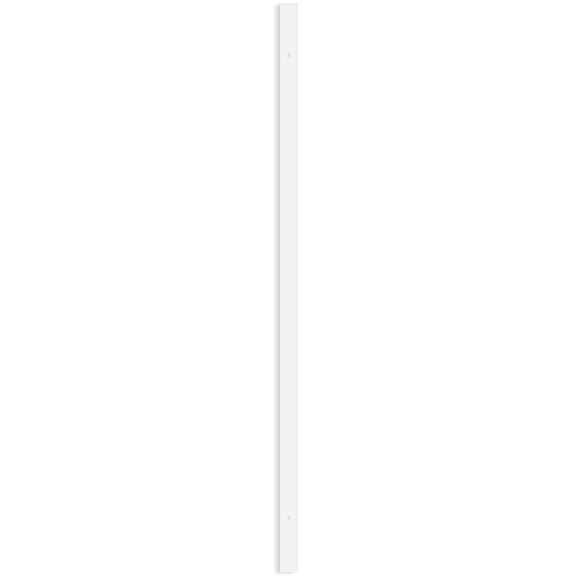 LUXRITE 8FT H Track Lighting Rail, Single Circuit 120V H-Type Track System, Compatible with Standard H Track Heads, Track Rail with End Caps, White
