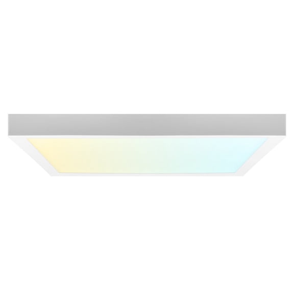 LUXRITE 9 In. LED Flush Mount Light, Surface Mount, 5CCT, 1500LM, CRI90, 110 Beam, 18W, Dimmable, UL Listed Square Trim