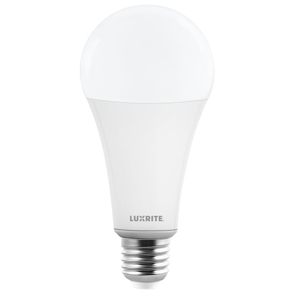 LUXRITE A23 LED Light Bulb, E26 Base, 33W, 4000LM, Dimmable, 4000K Cool White, 240 Beam, CRI80, 120V, Damp & UL Listed