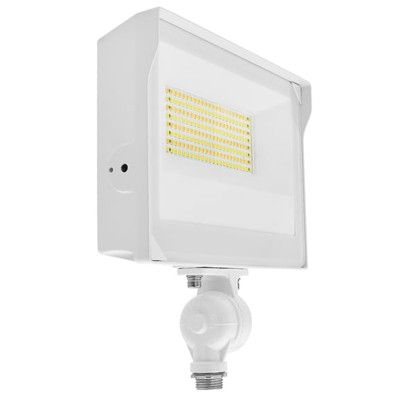 LUXRITE Universal LED Flood Light, Knuckle Mount, IP65, 3CCT, 35/50/60W, Up to 8760LM, Dimmable, Photocell Sensor