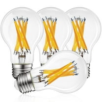 LUXRITE Vintage A19 LED Light Bulbs, 9.5W=75W, 4CCT 1050 Lumens, Dimmable, ETL Listed, E26 Base 4 Pack