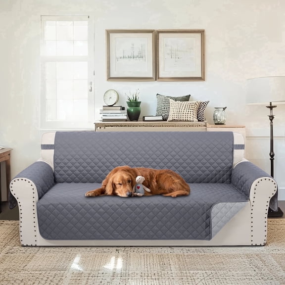 LUXSHARE HOME Reversible Pet-Friendly Sofa Cover,Waterproof Washable,Elastic Straps