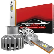 LUXSTER 2025 HolyKnight, 30000LM 55W H1 LED Headlight Bulbs, H1 Plug Adapters Included, H1 Fog Light Bulbs, Super Bright, 6000K Cool White, Pack of 2